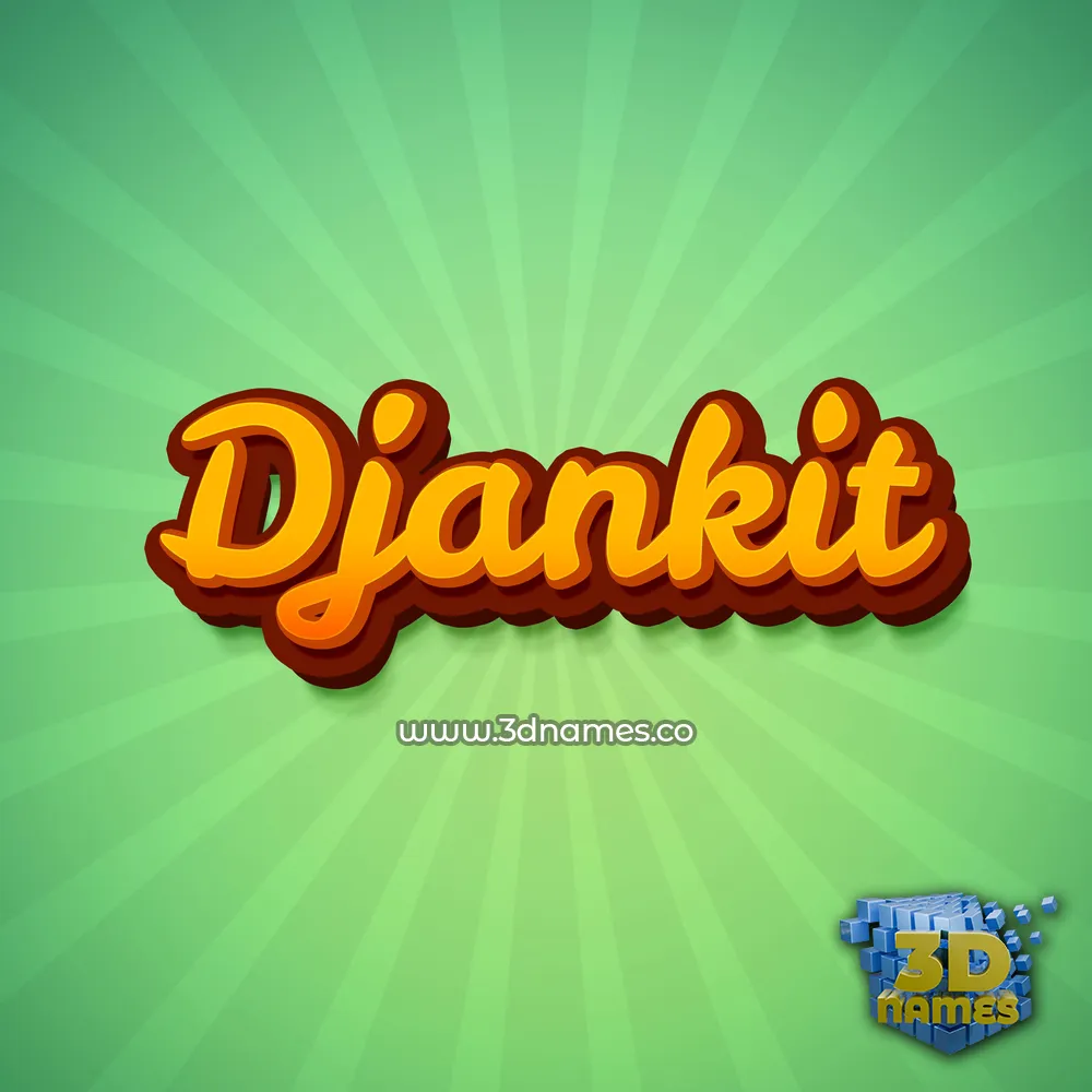 djankit in Green Rays style - 3D name wallpaper