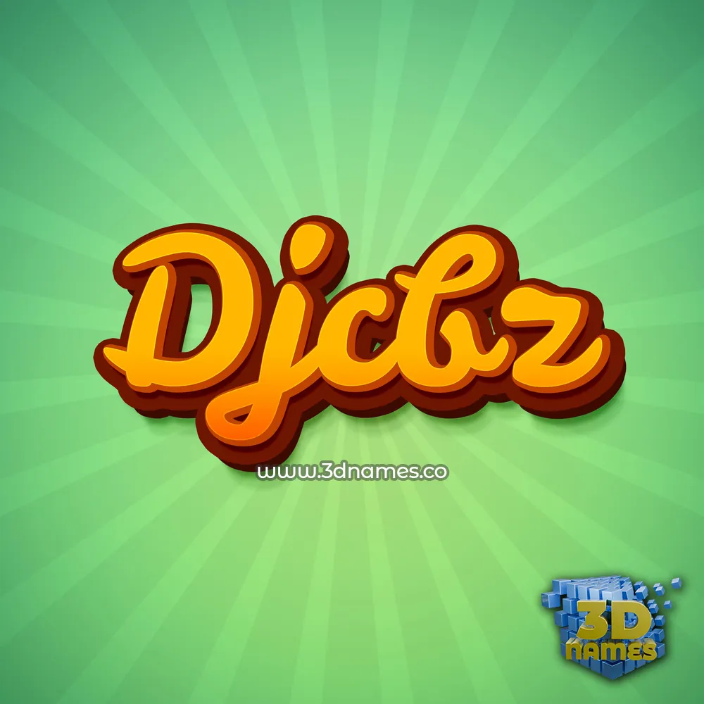 djcbz in Green Rays style - 3D name wallpaper
