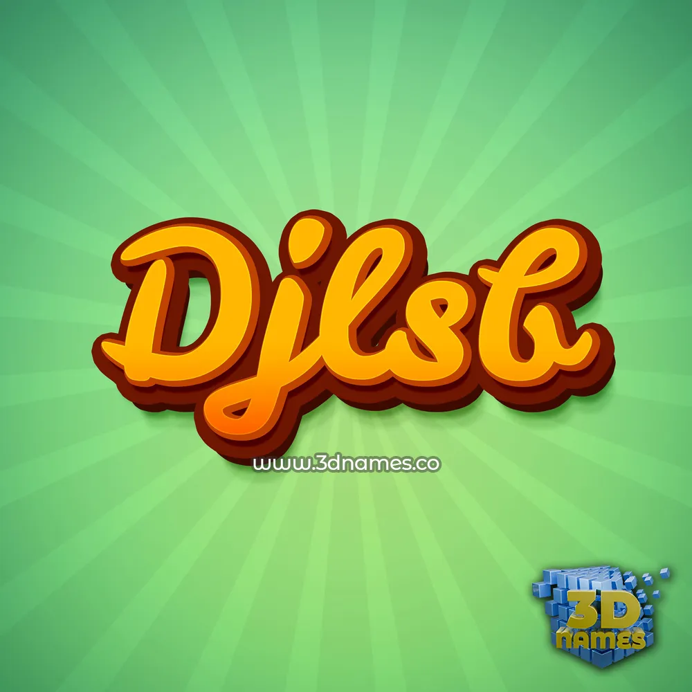 djlsb in Green Rays style - 3D name wallpaper
