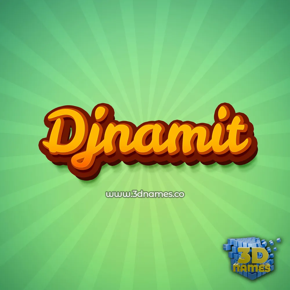 djnamit in Green Rays style - 3D name wallpaper