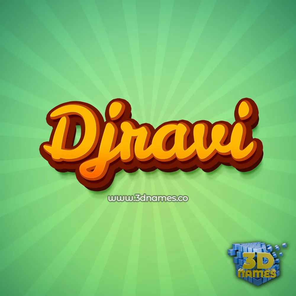 djravi in Green Rays style - 3D name wallpaper