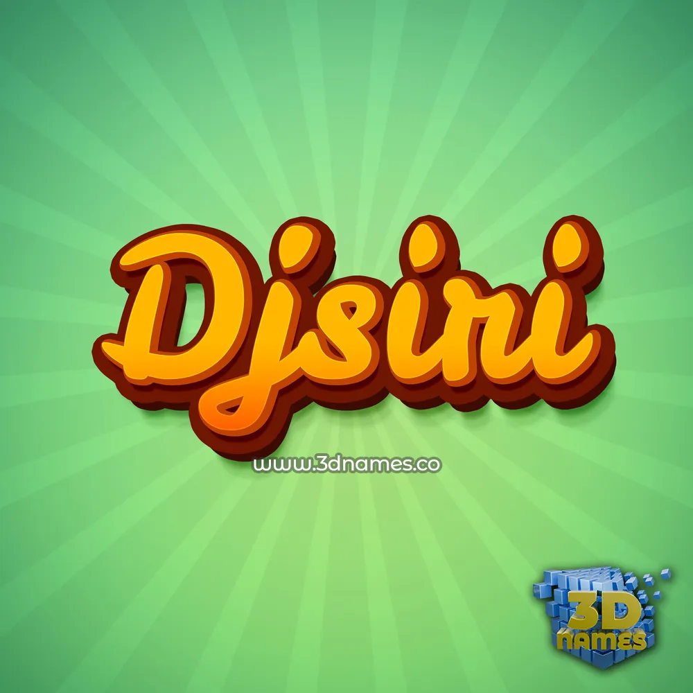 djsiri in Green Rays style - 3D name wallpaper