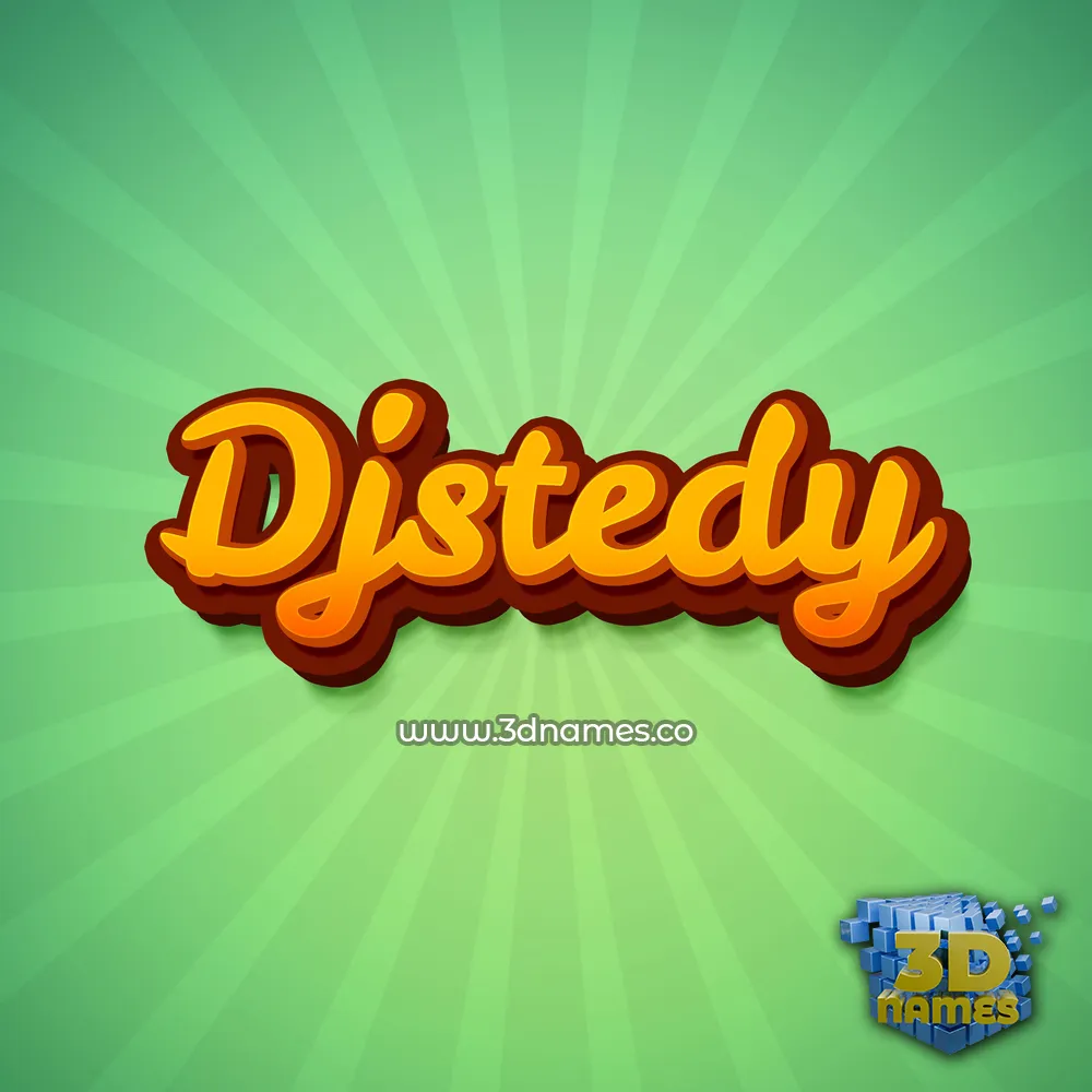 djstedy in Green Rays style - 3D name wallpaper