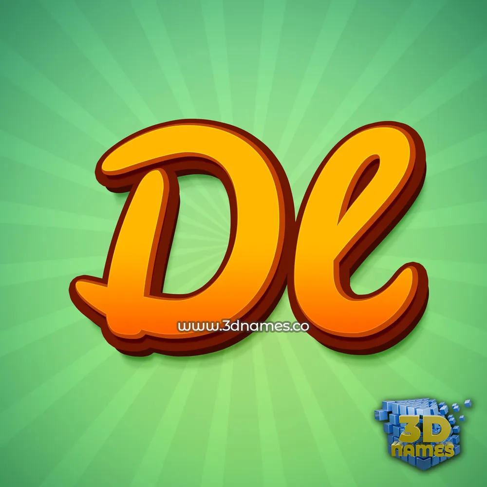 dl in Green Rays style - 3D name wallpaper