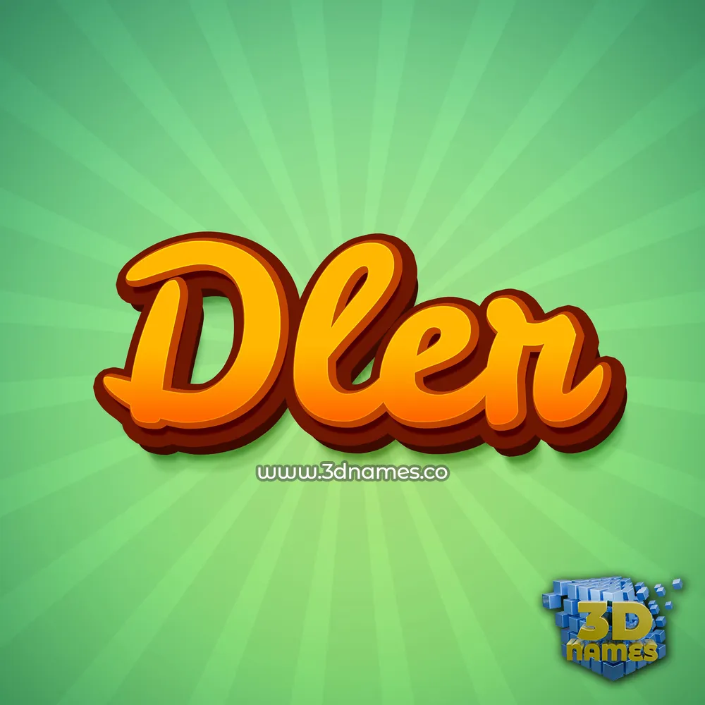 dler in Green Rays style - 3D name wallpaper
