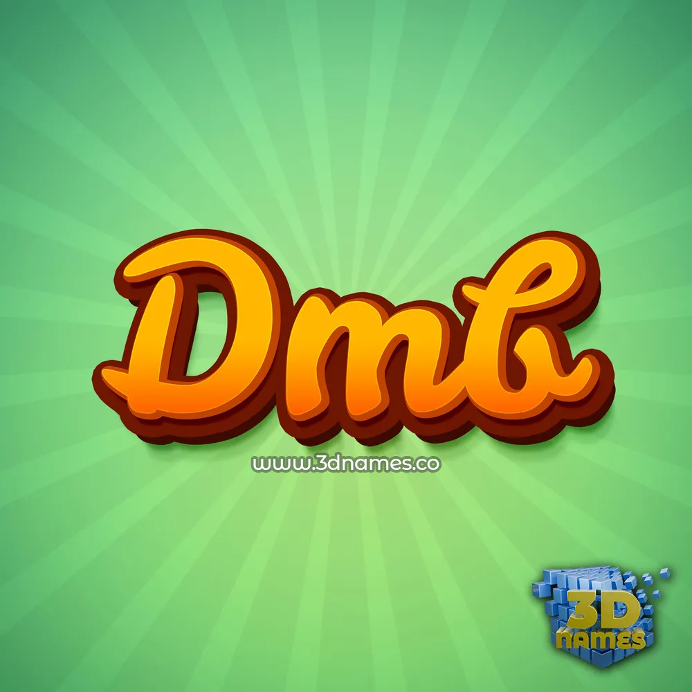 dmb in Green Rays style - 3D name wallpaper