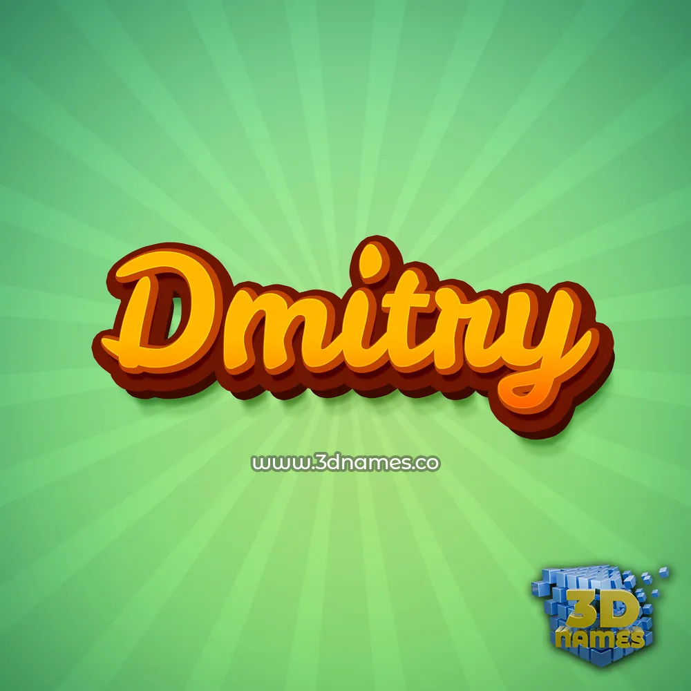 dmitry in Green Rays style - 3D name wallpaper