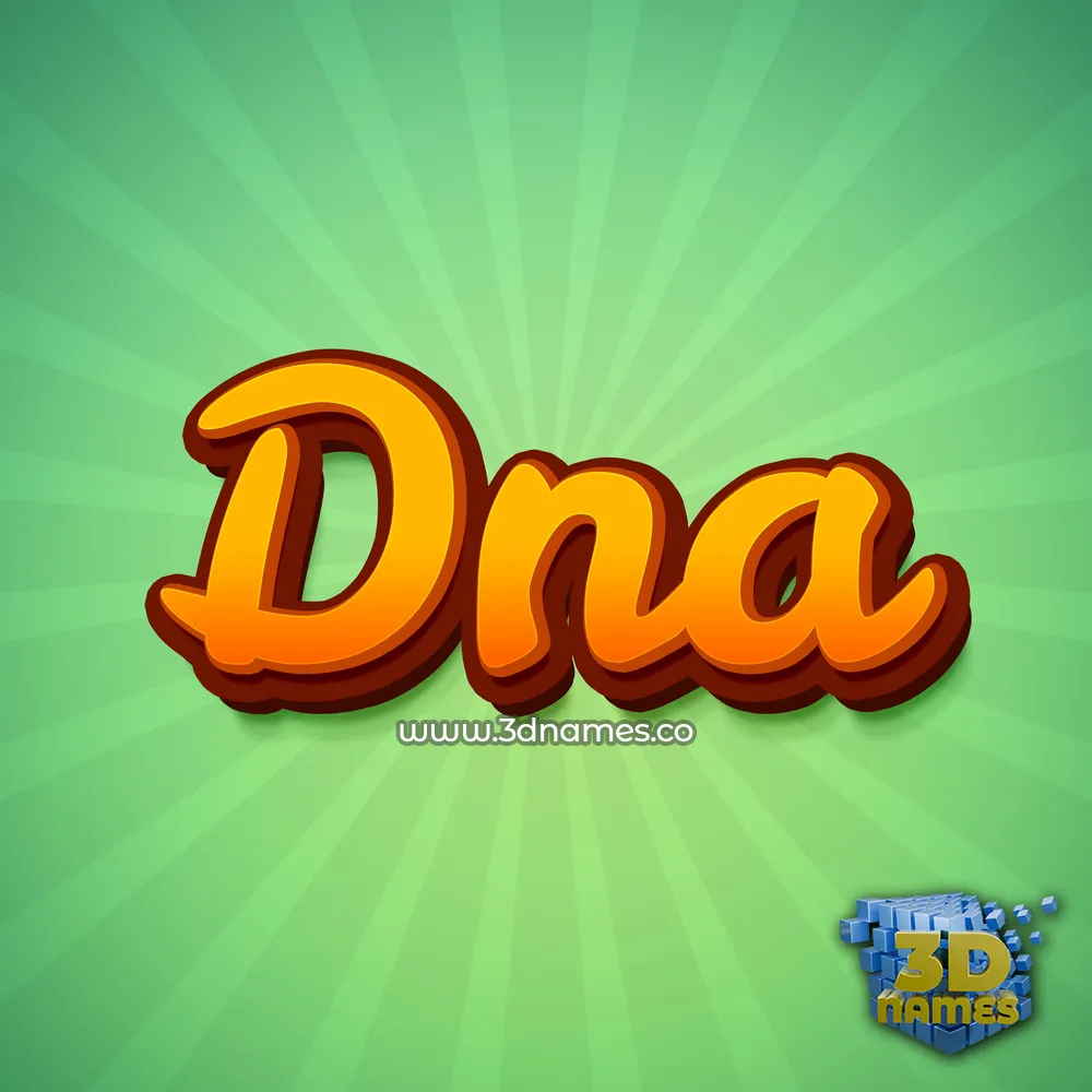 dna in Green Rays style - 3D name wallpaper