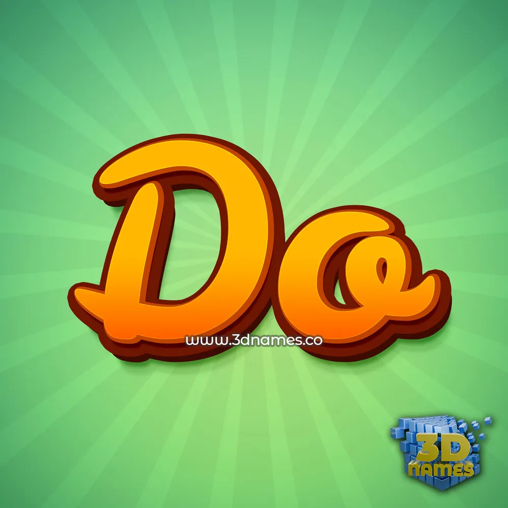 do in Green Rays style - 3D name wallpaper