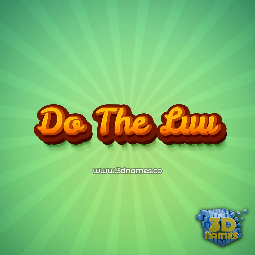 do the luu in Green Rays style - 3D name wallpaper