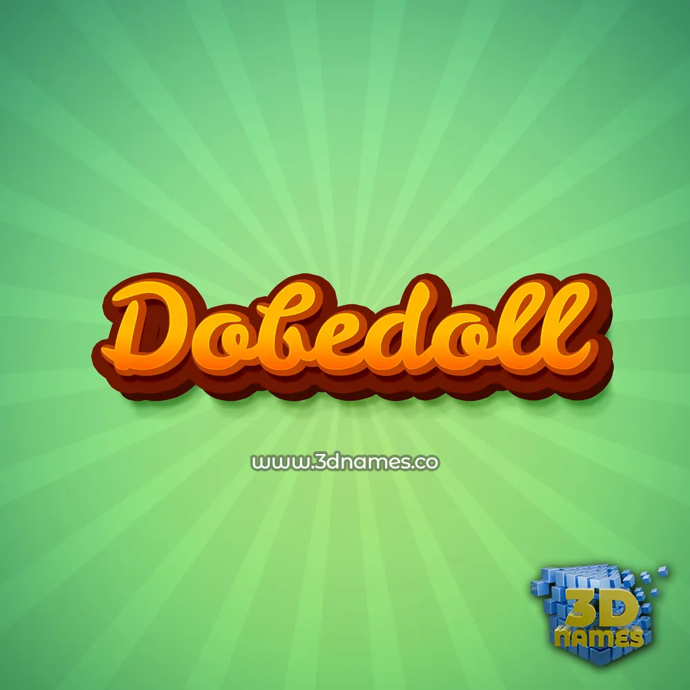 dobedoll in Green Rays style - 3D name wallpaper
