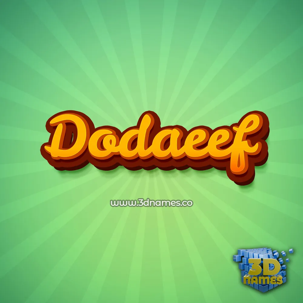 dodaeef in Green Rays style - 3D name wallpaper