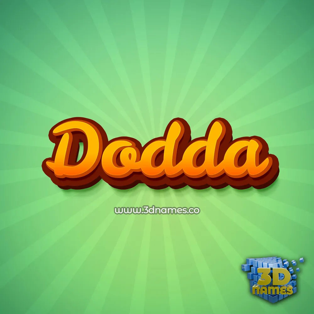 dodda in Green Rays style - 3D name wallpaper