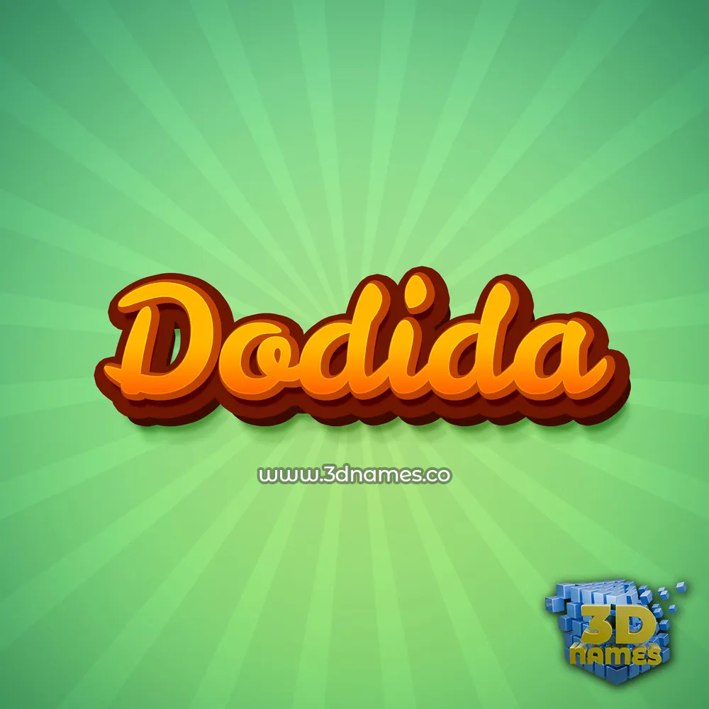 dodida in Green Rays style - 3D name wallpaper
