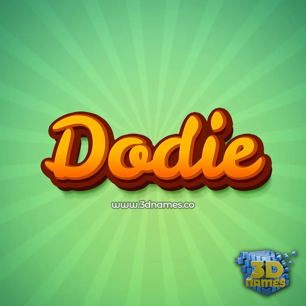 dodie in Green Rays style - 3D name wallpaper