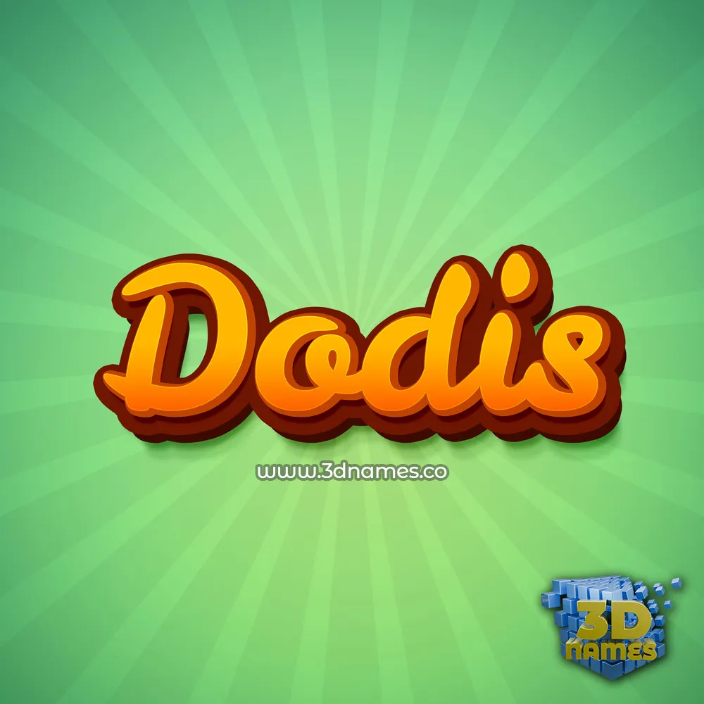 dodis in Green Rays style - 3D name wallpaper