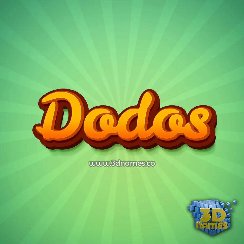 dodos in Green Rays style - 3D name wallpaper