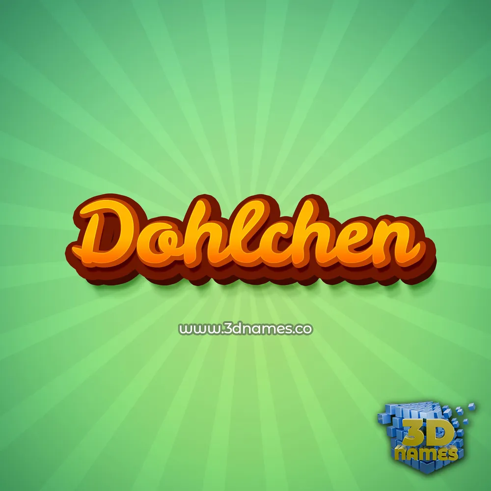 dohlchen in Green Rays style - 3D name wallpaper