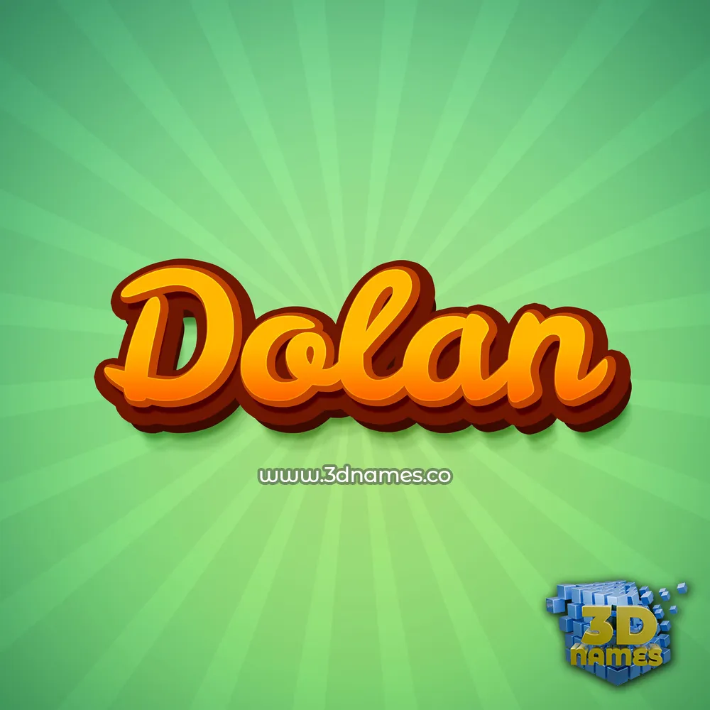 dolan in Green Rays style - 3D name wallpaper