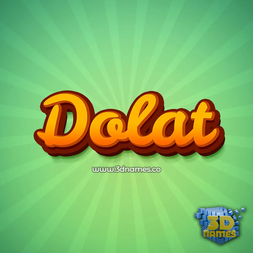 dolat in Green Rays style - 3D name wallpaper