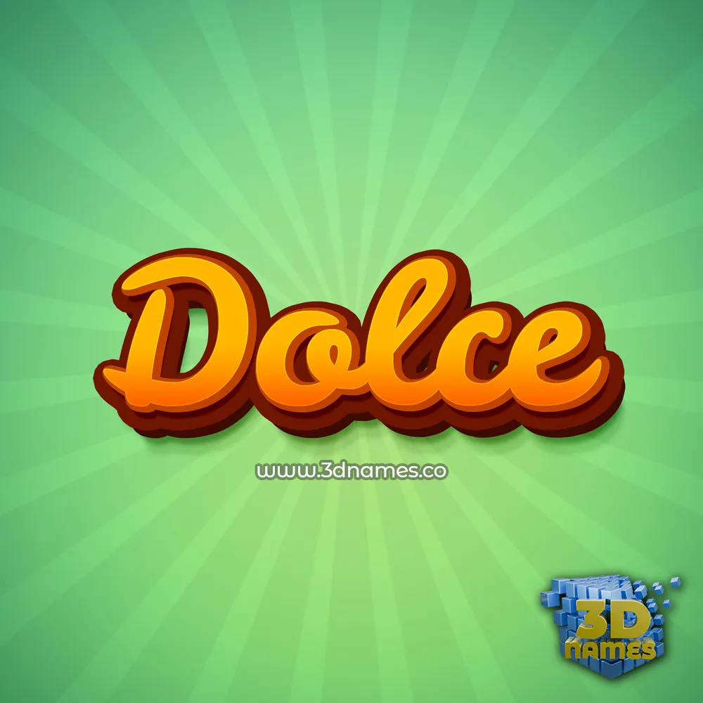 dolce in Green Rays style - 3D name wallpaper