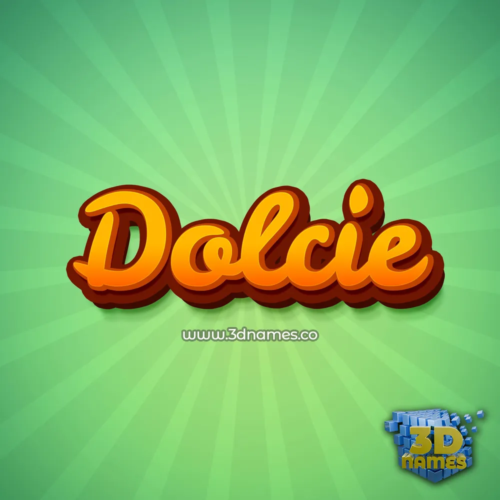 dolcie in Green Rays style - 3D name wallpaper