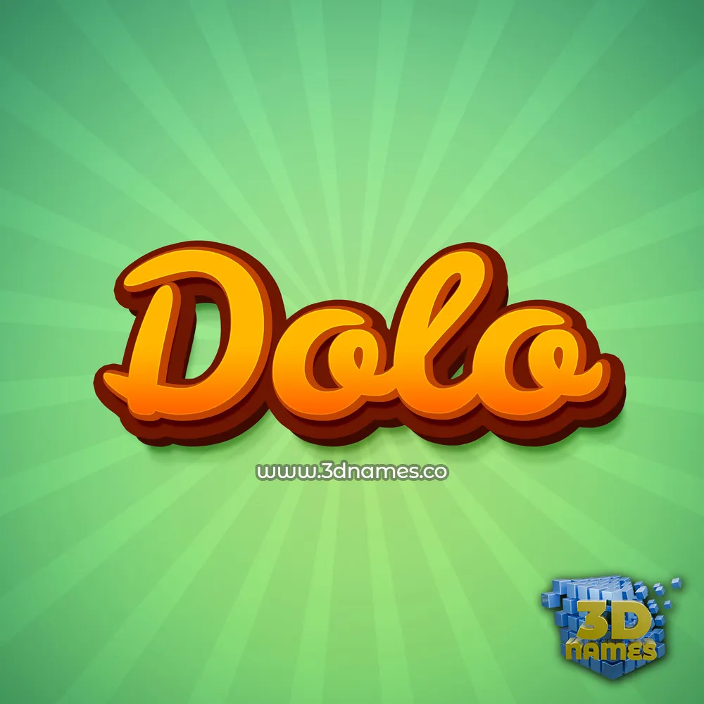 dolo in Green Rays style - 3D name wallpaper