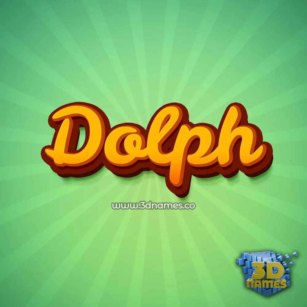 dolph in Green Rays style - 3D name wallpaper
