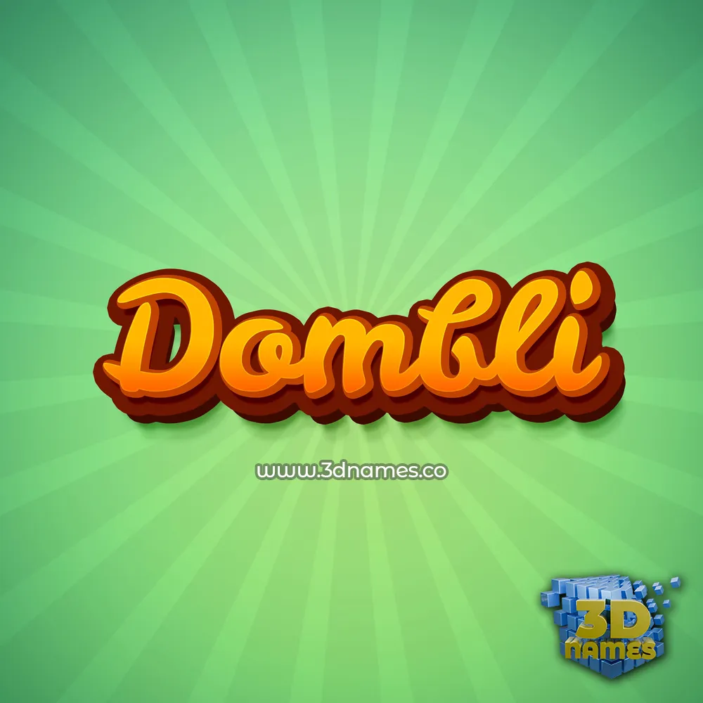 dombli in Green Rays style - 3D name wallpaper
