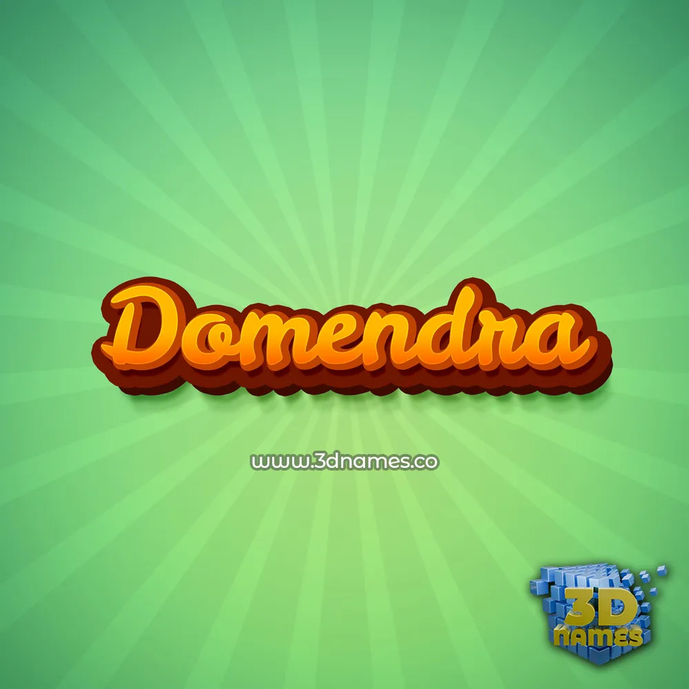 domendra in Green Rays style - 3D name wallpaper