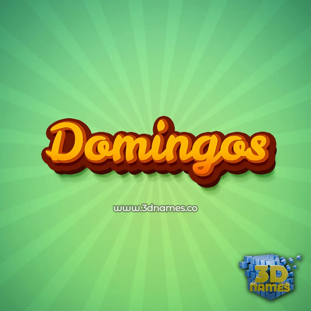 domingos in Green Rays style - 3D name wallpaper