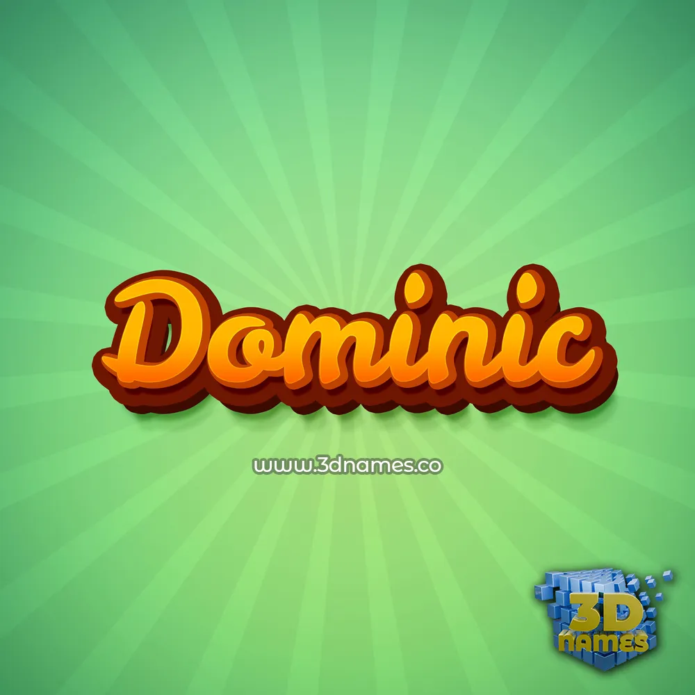 dominic in Green Rays style - 3D name wallpaper