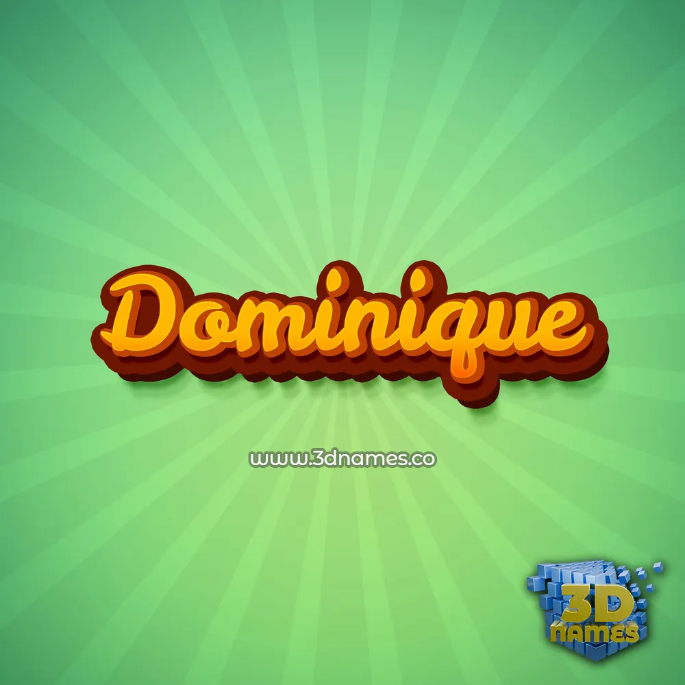 dominique in Green Rays style - 3D name wallpaper