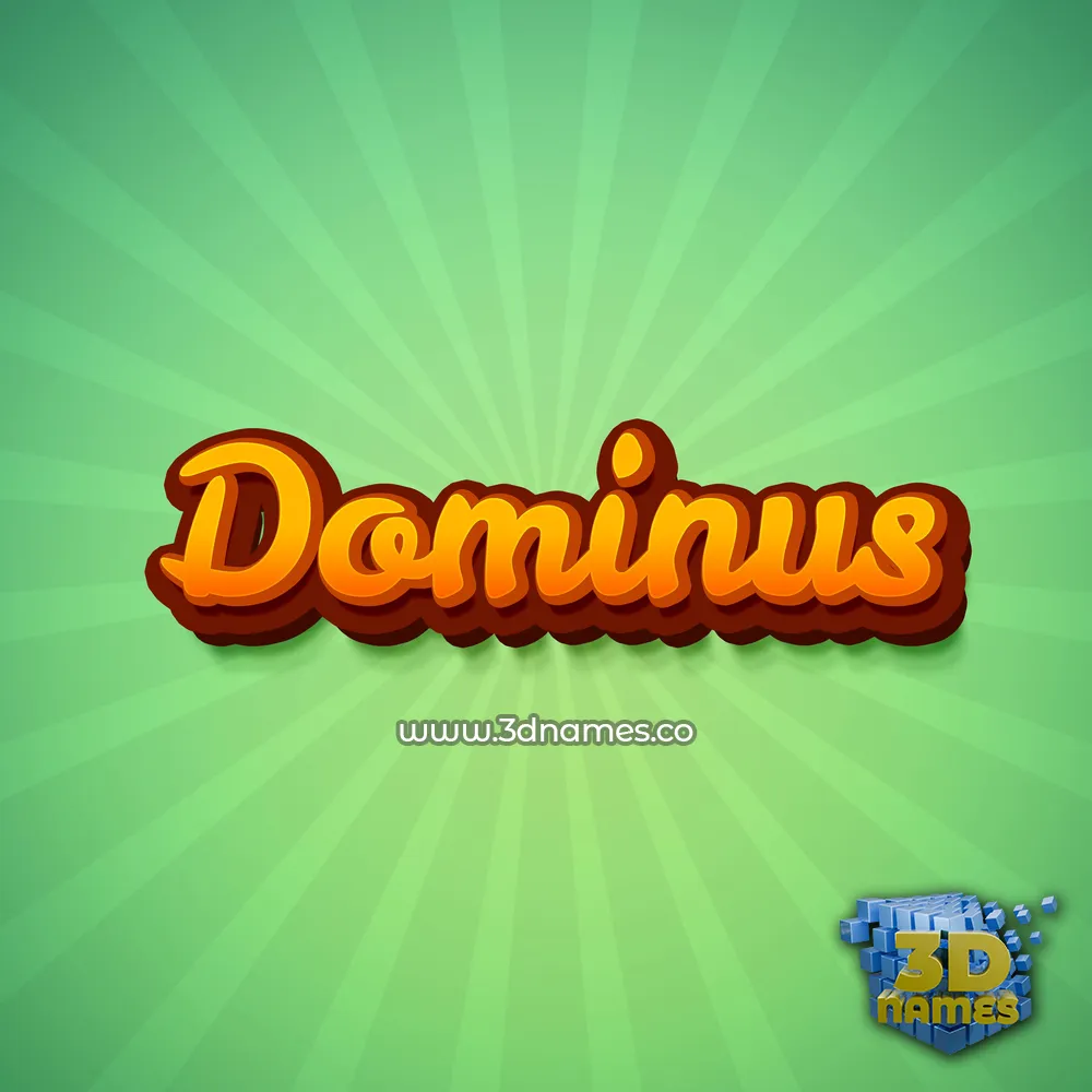 dominus in Green Rays style - 3D name wallpaper