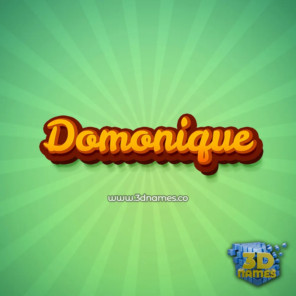 domonique in Green Rays style - 3D name wallpaper