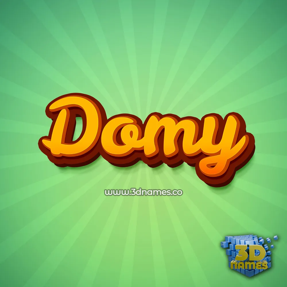 domy in Green Rays style - 3D name wallpaper