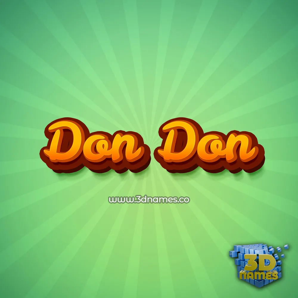 don don in Green Rays style - 3D name wallpaper