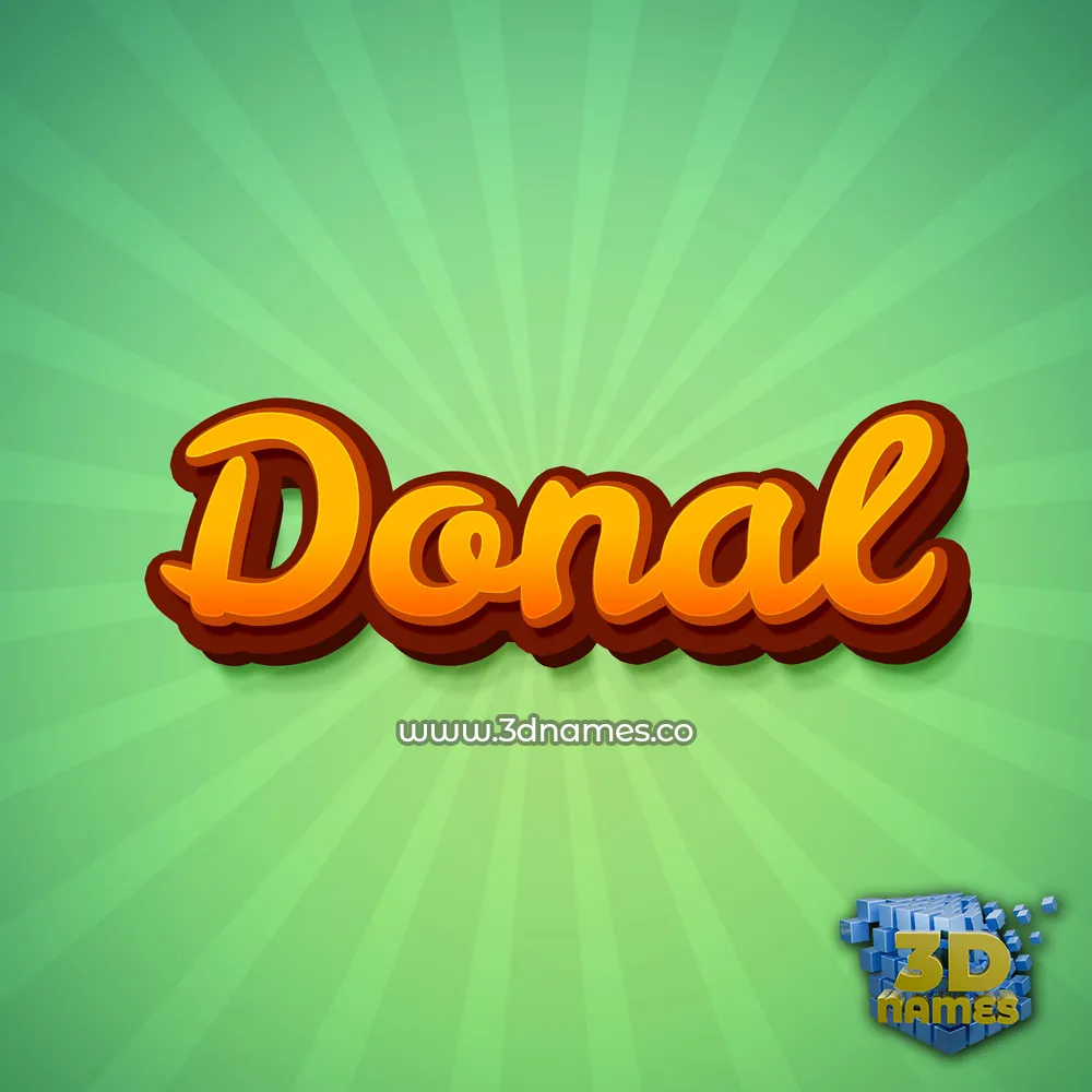 donal in Green Rays style - 3D name wallpaper