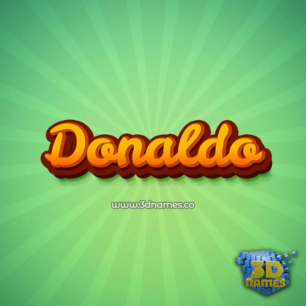 donaldo in Green Rays style - 3D name wallpaper