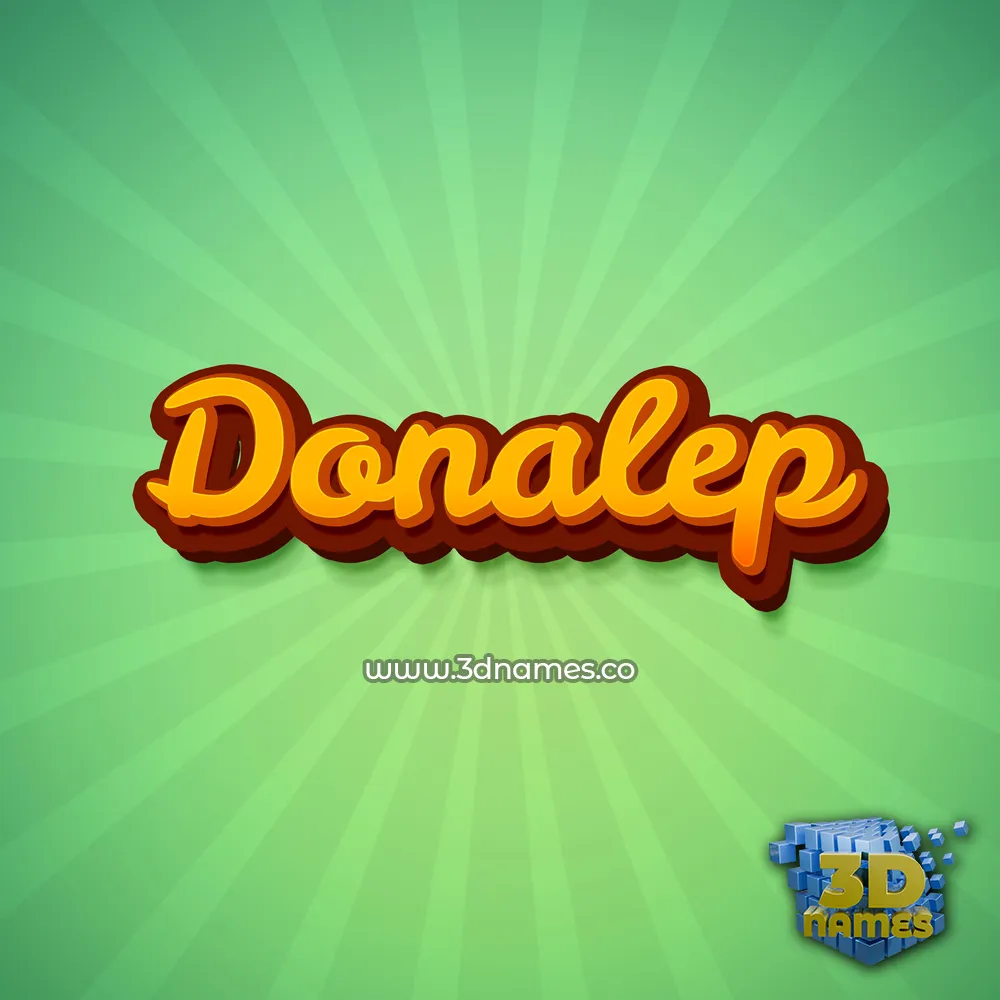 donalep in Green Rays style - 3D name wallpaper