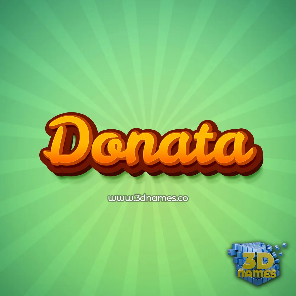 donata in Green Rays style - 3D name wallpaper