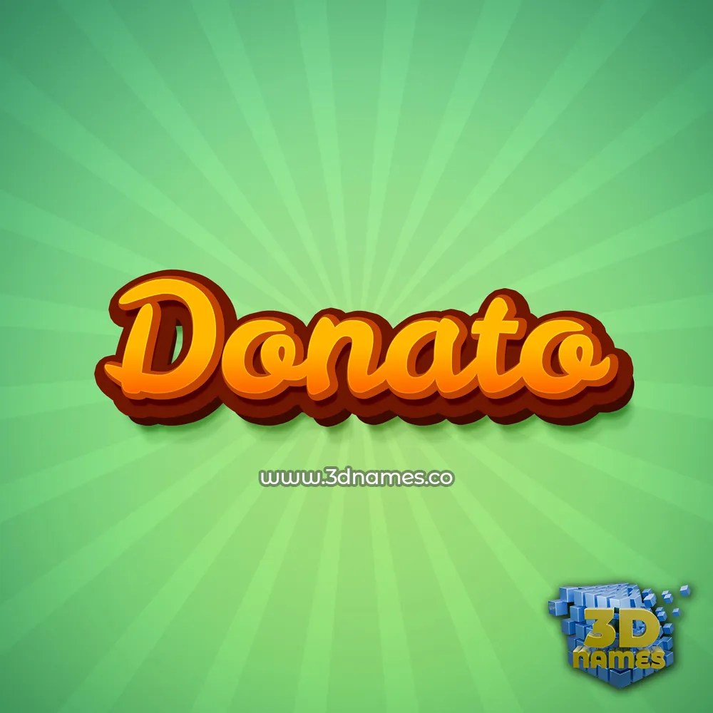 donato in Green Rays style - 3D name wallpaper