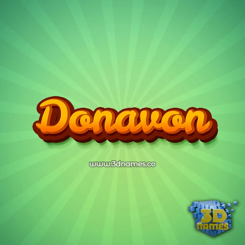 donavon in Green Rays style - 3D name wallpaper