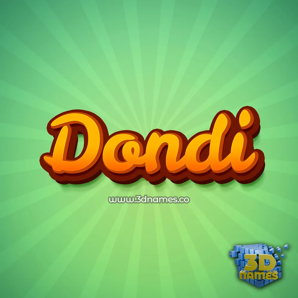 dondi in Green Rays style - 3D name wallpaper