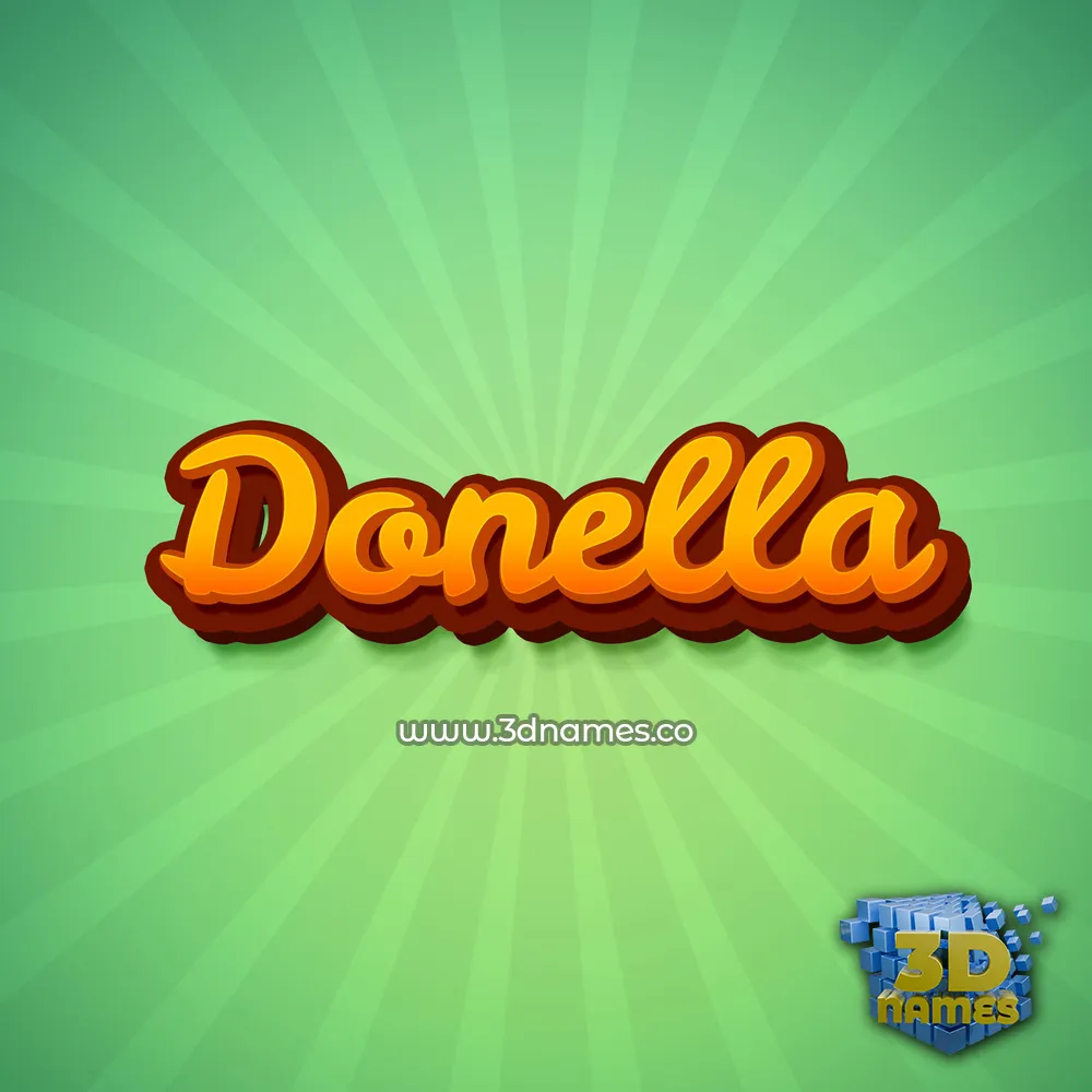 donella in Green Rays style - 3D name wallpaper