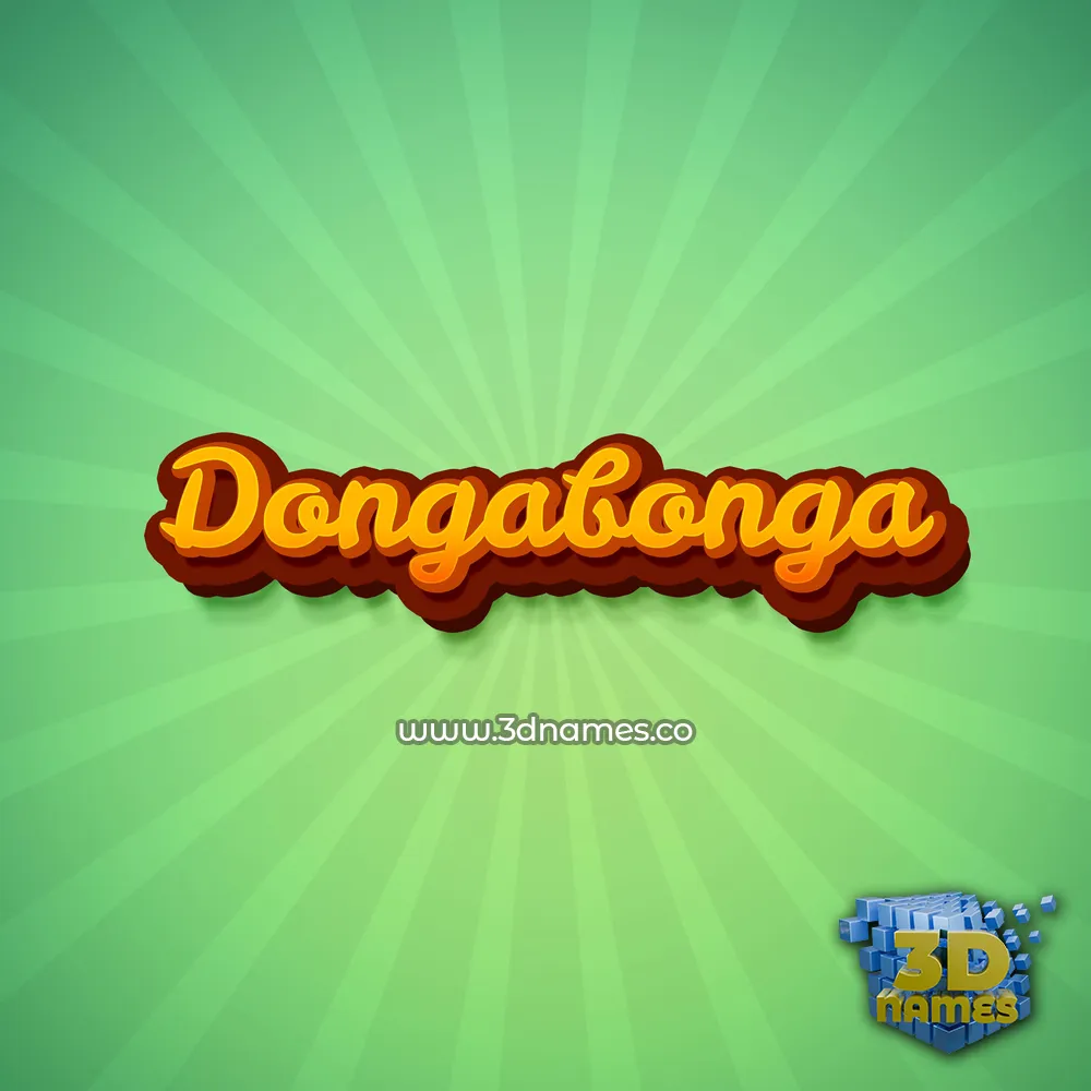 dongabonga in Green Rays style - 3D name wallpaper