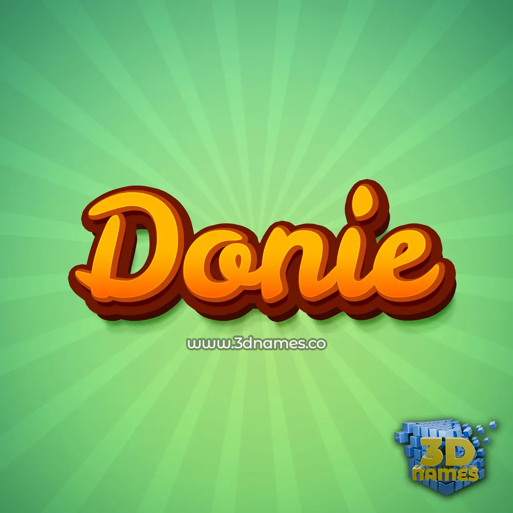 donie in Green Rays style - 3D name wallpaper
