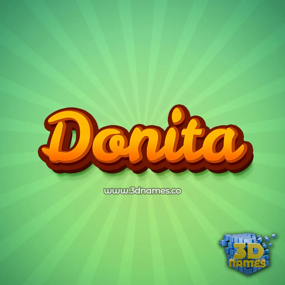 donita in Green Rays style - 3D name wallpaper