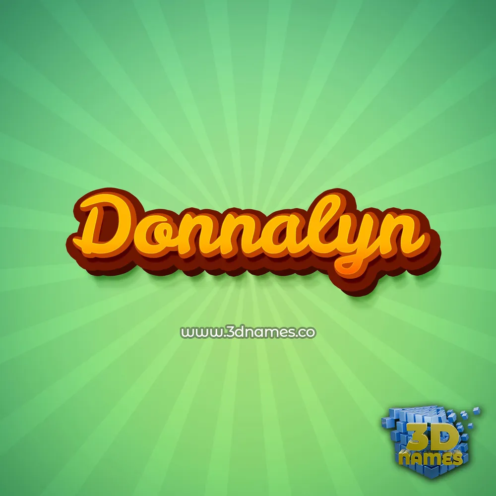 donnalyn in Green Rays style - 3D name wallpaper