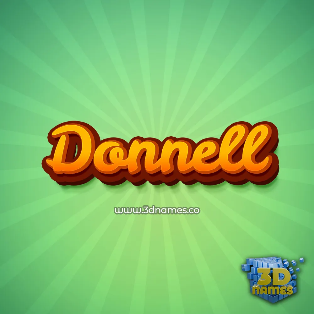 donnell in Green Rays style - 3D name wallpaper